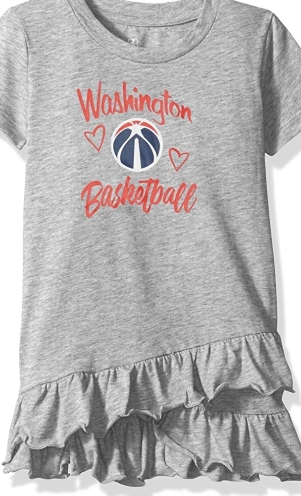 NBA Washington Wizards Ruffle T-Shirt Dress SZ 2T